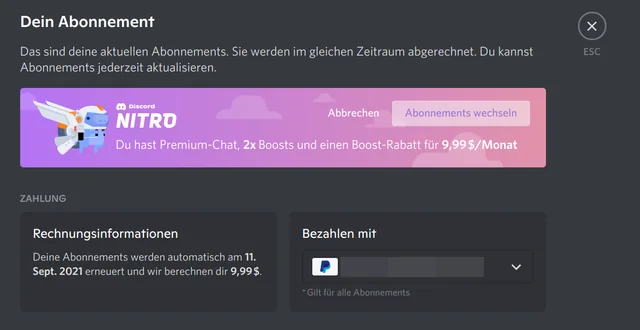 Discord Nitro 代充