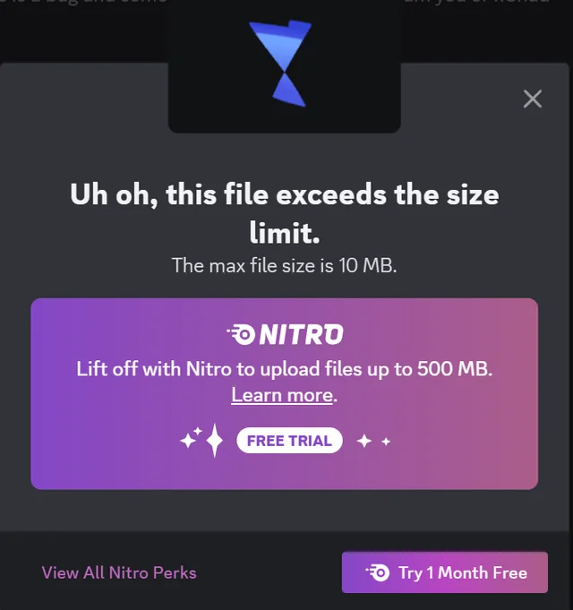 Discord Nitro 上传上限